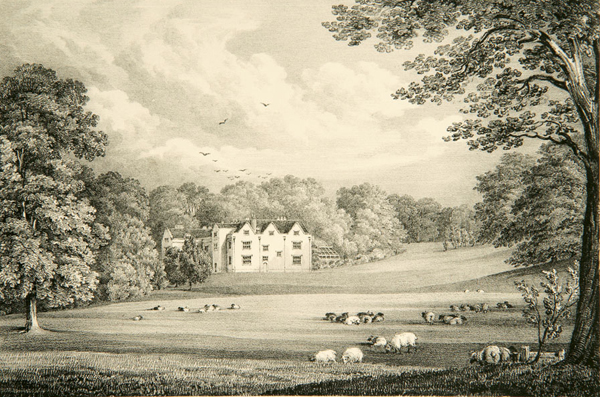 View of Chawton House Library, taken from Select illustrations of Hampshire comprising picturesque views of the seats of the nobility & gentry, by G. F. Prosser (London, 1833)