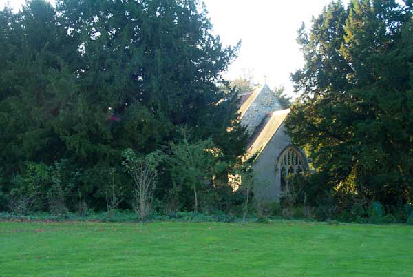Chawton Church with the Church Copse