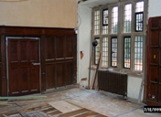 Floorboards being removed in the Great Hall