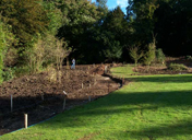 The Serpentine Path being laid out
