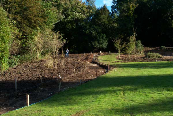 The Serpentine Path being laid out