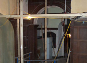 Replastering in the Servants' Passage
