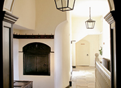 The entrance to the Servants' Passage as it is now, with the eighteenth-century arch revealed