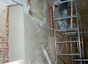 Replastering in the Servants' Passage