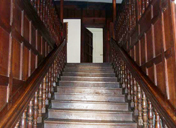 The stairs to the Tapestry Gallery after restoration work
