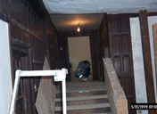 Work being carried out on the stairs leading to the Tapestry Gallery