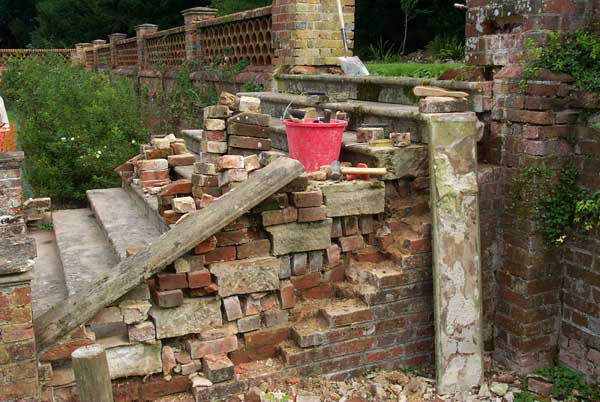 Repair work on the Upper Terrace