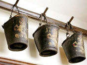 Leather fire buckets circa 1726