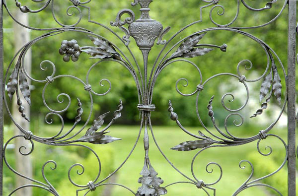 A detail from Montague Knight's conserved ornamental gates